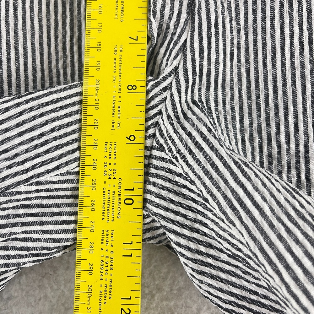 St. John Sport Wide-Leg Crop Pants Womens Size 6 Gray White Stripe VTG Casual - Picture 9 of 16